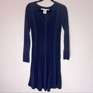 Max Studio V-Neck A Line Sweater Dress